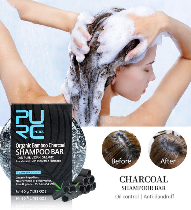 Hand-Extracted Soap Shampoo Bamboo Charcoal Shampoo Soap