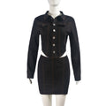 European And American Overall Suit New Short Skirt Two-piece Set Sexy Women Clothing