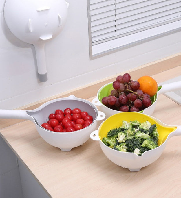 Double-layer Drain Basket Home Living Room Creative Kitchen Gadgets