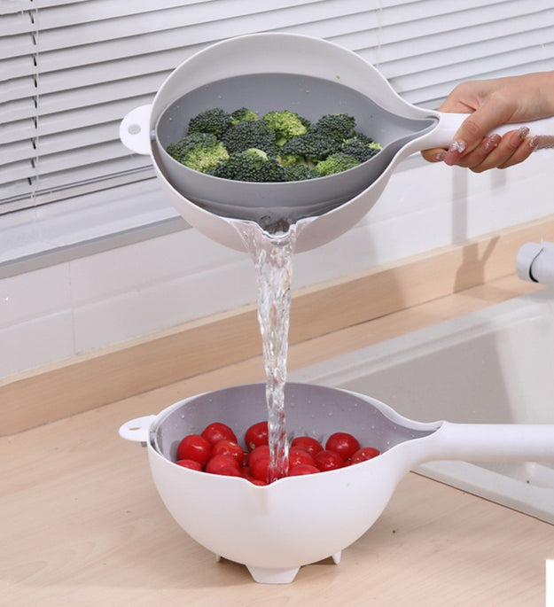 Double-layer Drain Basket Home Living Room Creative Kitchen Gadgets